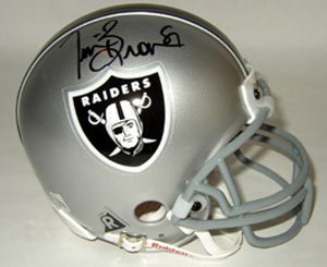 Tim Brown Signed Oakland Raiders Replica Mini Helmet