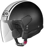 NOLAN N30 FLASHBACK FLAT BLACK MOTORCYCLE Open-Face-Helmet