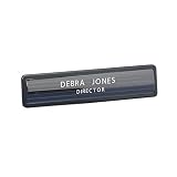 Wall/Desk Mount Nameplate with Magnetic Letters/Fasteners, 3x11-3/4 QRT9003