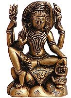 Siva Hindu God Statue Brass Decor (mst080)