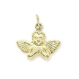 14k Gold Large Baby Angel Charm