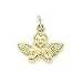14k Gold Large Baby Angel Charm