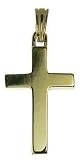 9ct Yellow Gold Ladies Plain Cross 18 Curb
