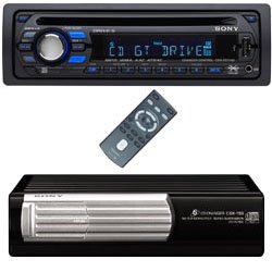 SONY CDX-GT510UI CD/MP3/USB/AUX INPUT DIRECT IPOD WITH CDX-T69 6 DISC CD CHANGER