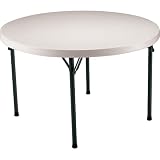 Lifetime 4-Foot Round Table, Set of 4, 48-Inch Round Molded Top, Almond Finish
