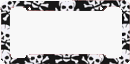 Skull and Crossbones License Plate Frame (Made of Plastic)