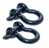 Body Armor 3202 Black Powder Coated D-Rings - Pair