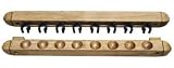 Roman Style 2 Piece Wall Rack For 8 Cues-Oak