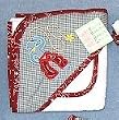 3 Marthas Baby Hooded Towel with Matching Washcloth - Cowboy Design
