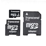 トランセンド microSD 2GB SD miniSD変換アダプター付属 TS2GUSD-2　(2G)マイクロSD の評価・レビュー