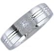 Princess Cut Diamond, 14K White Gold . Diamond Comfort-Fit Wedding Band
