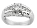 0.70ct. 14K. White Gold Certified Round Diamond Engagement Ring