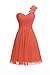 Deardresses Women's One-shoulder Chiffon Short Bridesmaid Prom Dress