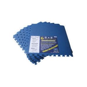 BLUE 240 SQ Ft Pack foam interlocking mats anti fatigue exercise flooring safety gym multi purpose floor mat RC race track racetrack yoga pilates eva garage tradeshow booth retail