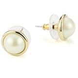 Carolee Pearl Basics Small Button Earring