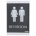 USS4249 - ADA Signs,Restroom, Adhesive, 6x9, Silver/Black USS4249 - ADA Signs,Restroom, Adhesive, 6x9, Silver/Black
