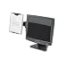 Fellowes Products - Fellowes - Office Suites Monitor Mount Copyholder, Plastic, Holds 150 Sheets, Black/Silver - Sold As 1 Each - Place your documents at eye level to prevent neck strain. - Reduces desktop clutter. - Line guide swings out. - Adjustable 30&deg; up, 30&deg; down copy clip. - Mounts to either side of monitor screen.