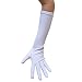 White Costume Gloves (Elbow Length) ~ Halloween Costume Accessories (STC12076)