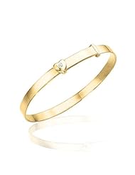 Childrens Jewelry - 0.01 Cts Diamond Heart Bangle in 14K Yellow Gold