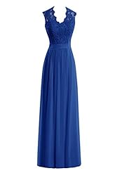 A-line Chiffon Beaded Lace Backless Evening Dress/Prom Dress/Party Dress/Wedding Dress 