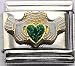 Clearly Charming Claddagh Irish Holiday Theme Italian Charm