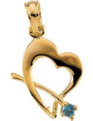 Youth Genuine December Birthstone Pendant 14K Gold Yellow 19664