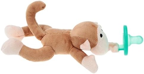 NEW Bippy Stuffed Animal Pacifier, Monkey - BPA Free - Great Baby Shower Gift Idea! 100% Satisfaction Guarantee