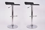 Produkt-Bild: 2x Design Barhocker schwarz h&ouml;henverstellbar 360&deg; drehbar - "Sunny"