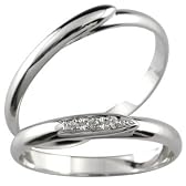 Atrus【アトラス工房】ペアリング ホワイトゴールドK18 ダイヤモンド ダイヤ 結婚指輪 K18WG リング 指輪 マリッジリング