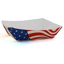Southern Champion Tray 0531 #40 Paperboard USA Flag Food Tray, 6-oz Capacity (Case of 1000)