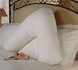 New Slumberdown V Shaped Luxury support pillow with *Cream pillow case Free*