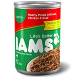 Iams Ground Hearty Mixed Grill Chicken and Beef Canned Dog Food