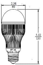 Unisen 7W LED Bulb White E27 Base -- Equivalent to 50W Standard Bulb