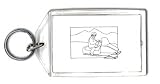 Produkt-Bild: Schl&uuml;sselhalter mit der Grafik: Berge, Menschen, Europa, Winter, Abenteurer, Eis, Finnland, kalt, "black and white", "Schnee-Mobil"