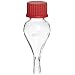 Pyrex Borosilicate Glass Squibb Separatory Funnel with PTFE Valve and Threaded Screw Cap