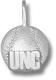 North Carolina Tar Heels Solid Sterling Silver ''UNC'' Baseball Pendant
