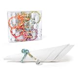 Multicolored Knotted Cord and Bead set of 6 Napkin Rings
