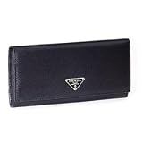 Prada - Prada Checkbook Wallet M201 - Black Saffiano Leather