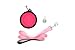 Pink Dog Leash | 3 Pack Bundle | Soft Padded Handle and Stainless Steel Swivel Clip, 5 Ft X 1 In, for Medium to Large Dogs | LED Dog Collar Blinker Light | Collapsible Pet Travel Bowl