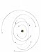 Niels Bohr Atom Model Hanging Mobile - 9 Inches - Steel - Handmade in Denmark by Flensted