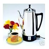New Presto 12 Cup Stainless Steel Perk Brews Great Tasting Coffee Rich Hot And Fast Easy Cleaning
