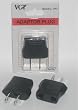 VP7 ADAPTER PLUG - CONVERTS EUROPEAN/GERMAN/ASIAN 2 PIN PLUGS TO NORTH AND SOUTH AMERICAN PLUG
