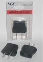 VP7 ADAPTER PLUG - CONVERTS EUROPEAN/GERMAN/ASIAN 2 PIN PLUGS TO NORTH AND SOUTH AMERICAN PLUG