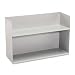 Buddy Products 1221-32 Two-tier recycled steel book rack without dividers, platinum