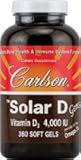 Carlson Labs Solar D Gems Natural Vitamin D3, 4000 IU, 360 Softgels