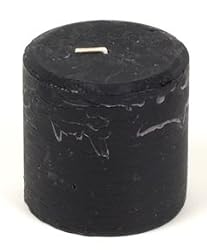 3"x3" Unscented Textured Pillar, Black