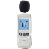 (Amazon Top Reviewer Highly Recommend!) 40-130db LCD screen 4 Digits Reading Low Battery Indicator Support Bar Graph Indication Auto Power-off Digital Sound Noise Level Meter Tester Decibel Meter Perfect for Office/Home/School/Hospital