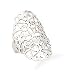 pointer8 - Large Flower Design Sterling Silver Filigree Ring