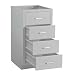 Looped Logic LL1835AE-SSAA Modular Steel Base Cabinet with Chemical Resistant Powder Coated Finish, 18" Length x 35.375" Height x 22" Depth, 4 Drawers