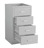 31HMCYAf0jL. SL160  Looped Logic LL1835AE SSAA Modular Steel Base Cabinet with Chemical Resistant Powder Coated Finish, 18 Length x 35.375 Height x 22 Depth, 4 Drawers